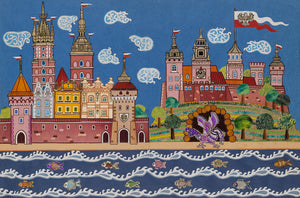 Krakow Poland Townscape paper cut art by Yola and Daria