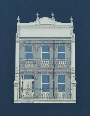 East Melbourne Terrace House (A) paper cut art by Yola and Daria