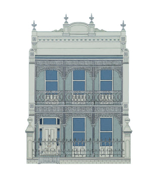 East Melbourne Terrace House (B) paper-cut art by Yola and Daria