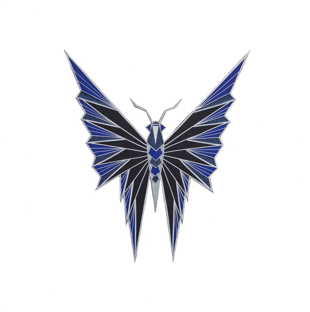 Papilio Art Deco intricate paper cut art by Yola and Daria