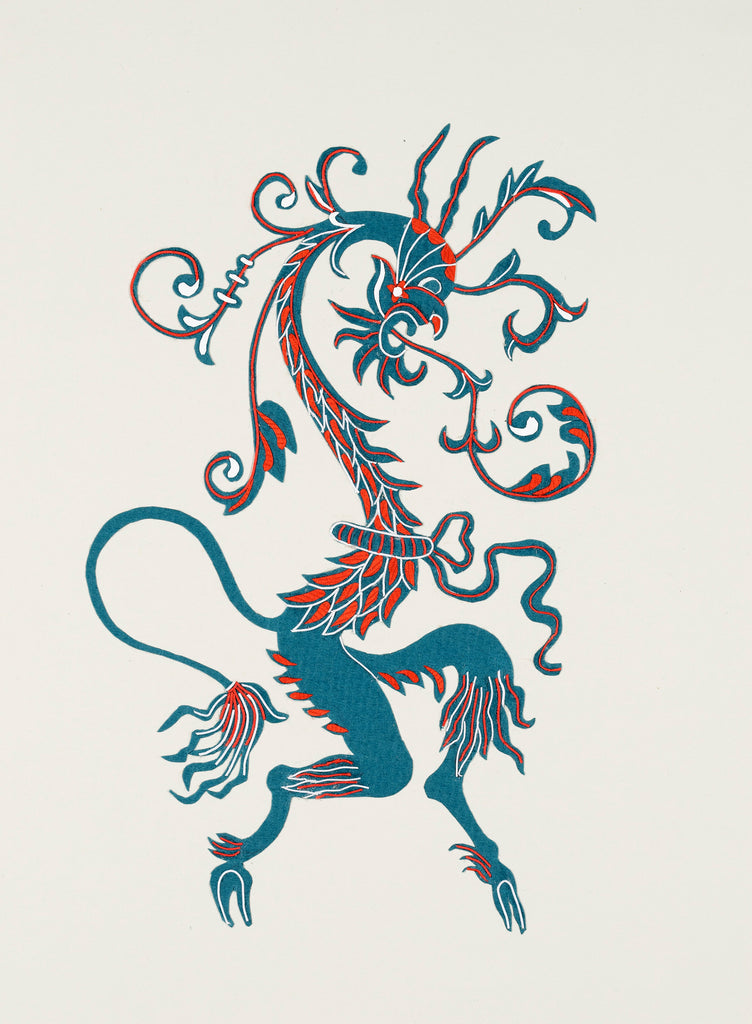 'Wawel' Dragon paper-cut art by Yola and Daria